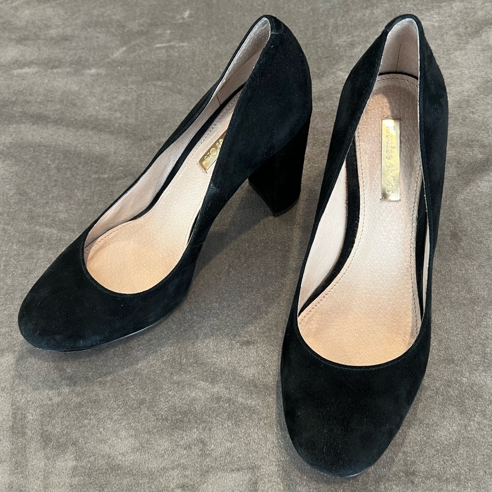 Louise et Cie Jianna Black Suede Pump, Size 36
